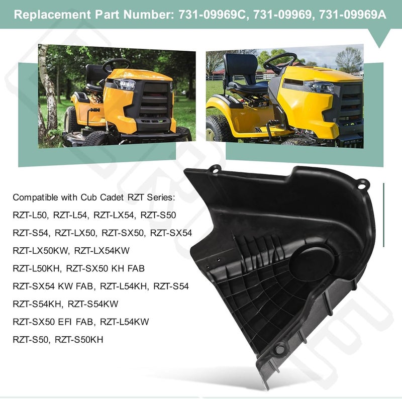 BERPSE 731-09969C Spindle Cover Left Hand for Cub Cadet, MTD, Troy Bilt 50" 54" RZT GT LX SX XT1 XT2 ZT1 ZT2 Ultima Mower & Tractor - Image 4